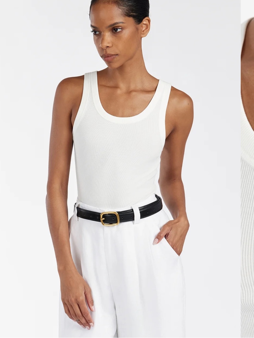 DISSH Lee  White Knit Tank